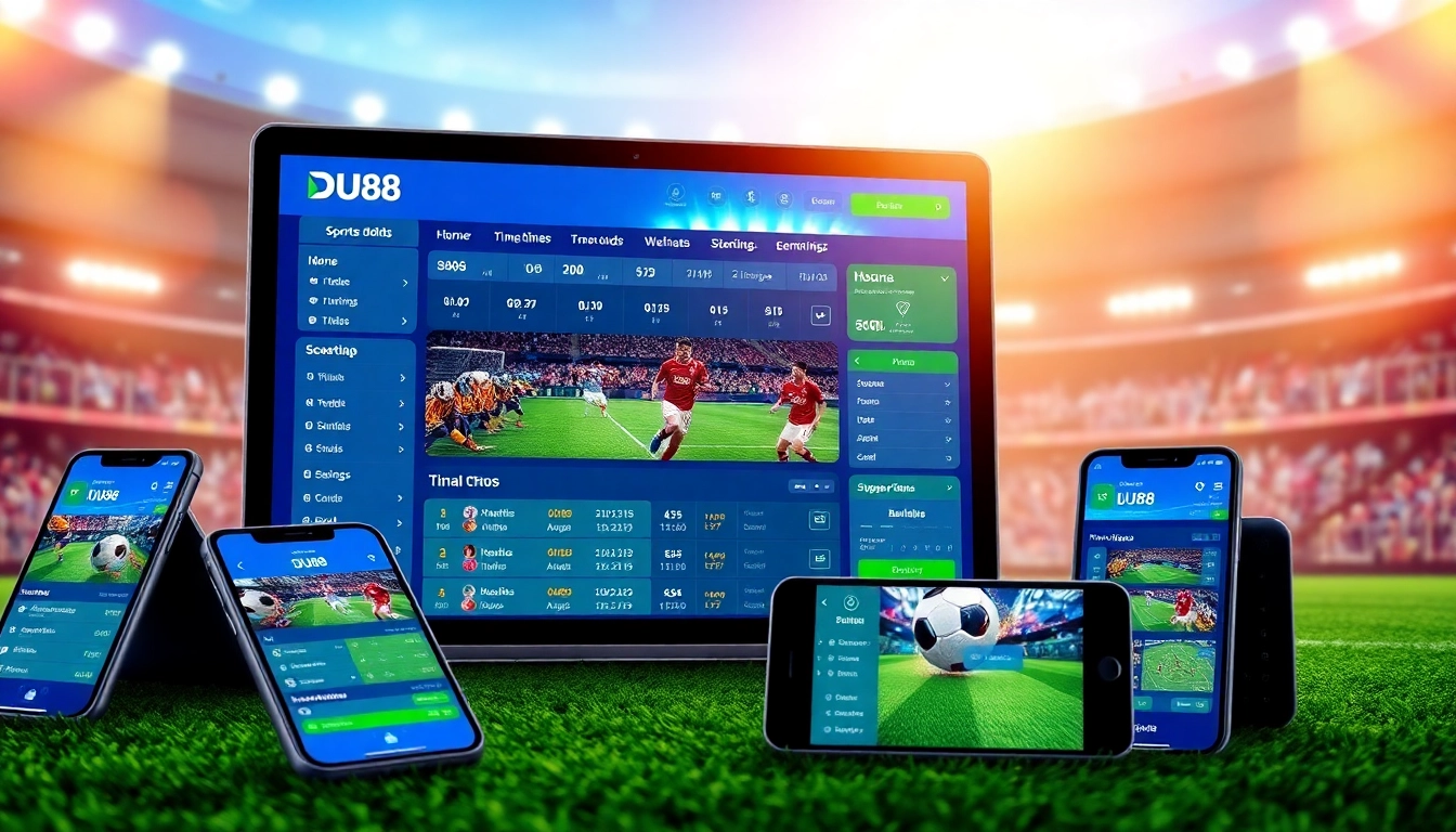 Engaging online betting interface of DU88 with real-time sports odds.