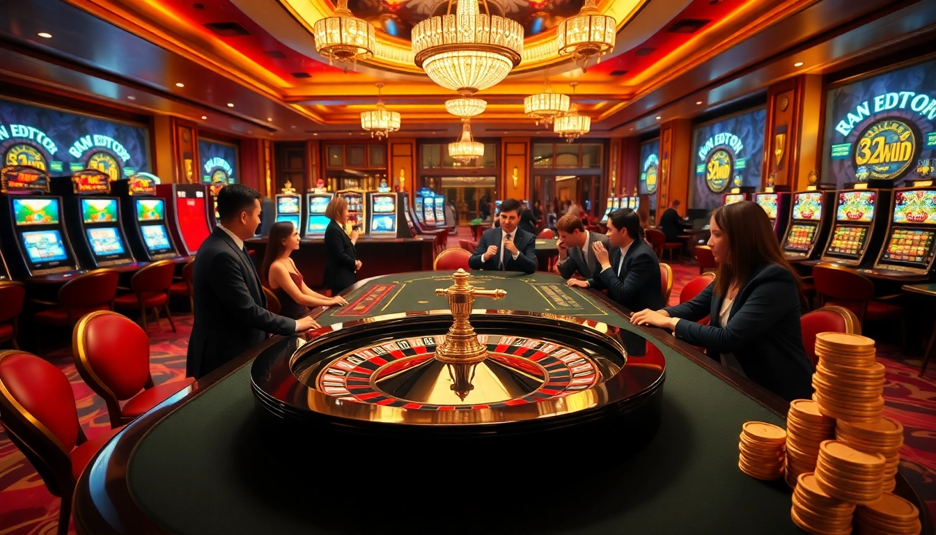 Experience the thrill of Trang chủ 32win at a vibrant luxury casino with roulette and poker.