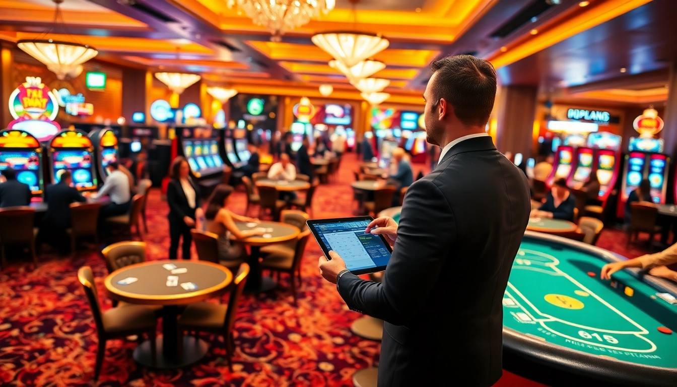 Experience the excitement of gaming at F8bet.com with vibrant casino visuals and engaging players.