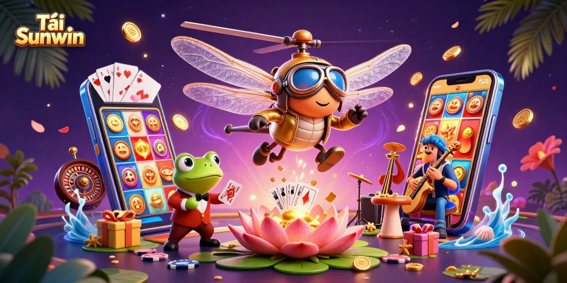 Play exciting gaming experiences at Tải Sunwin with a vibrant 3D casino scene rich in detail.