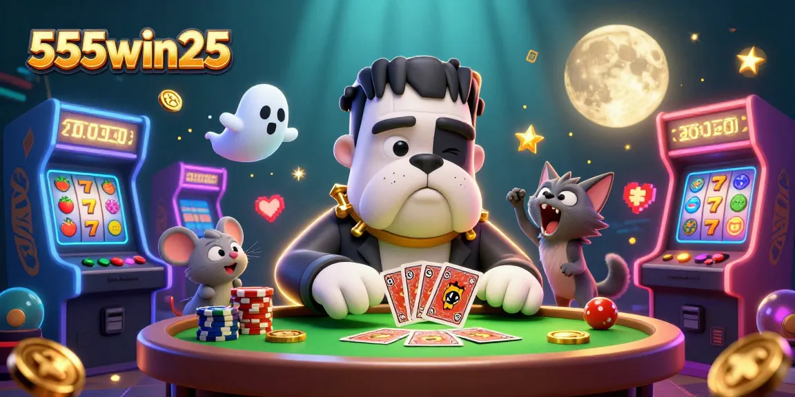 Experience thrilling gameplay at 555win25 with dynamic casino illustrations featuring iconic characters.