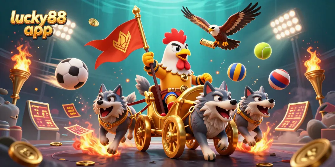 Experience thrilling gameplay with the lucky88 app featuring dynamic sports themes, action-packed characters, and casino elements.